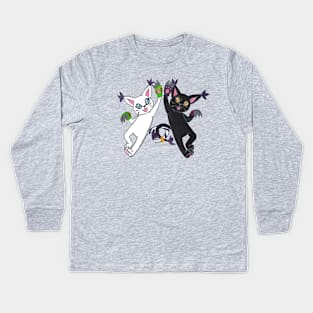 Twin Tails - Gatomon & BlackGatomon Kids Long Sleeve T-Shirt